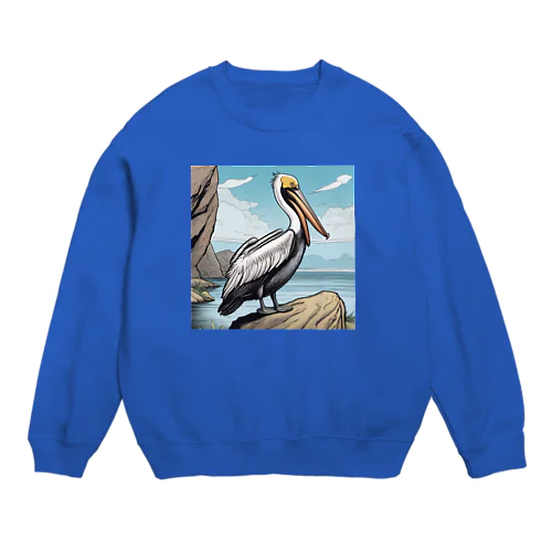 動物シリーズ12：ペリカン Crew Neck Sweatshirt