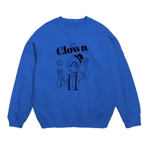 【ジャグラー】モノクロ クラウン･スペード Crew Neck Sweatshirt