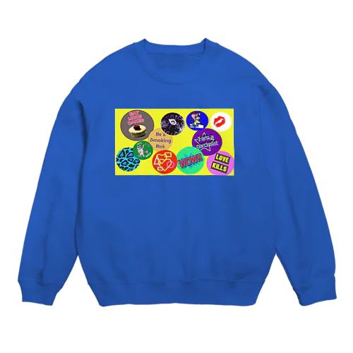 80年代風ステッカー☆彡 Crew Neck Sweatshirt