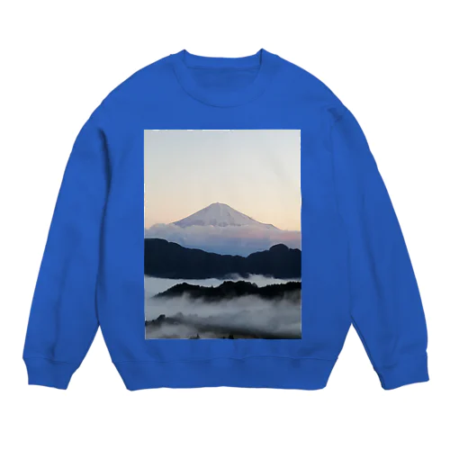 富士山と雲海 Crew Neck Sweatshirt