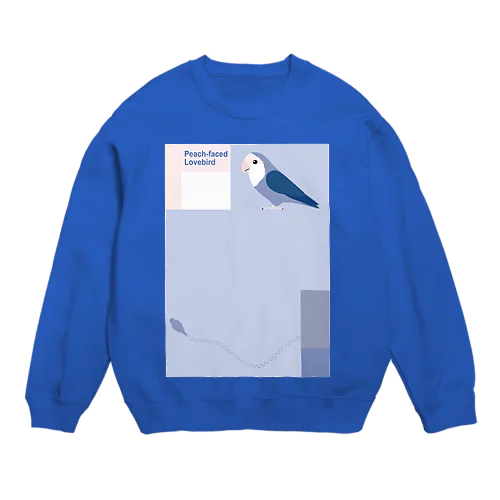 アブストラクト・バード（コザクラインコ・バイオレット） Crew Neck Sweatshirt