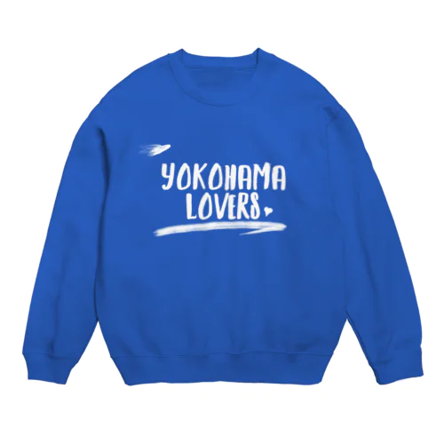 YOKOHAMA LOVERS 1　白文字 Crew Neck Sweatshirt