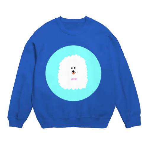 白い犬 Crew Neck Sweatshirt