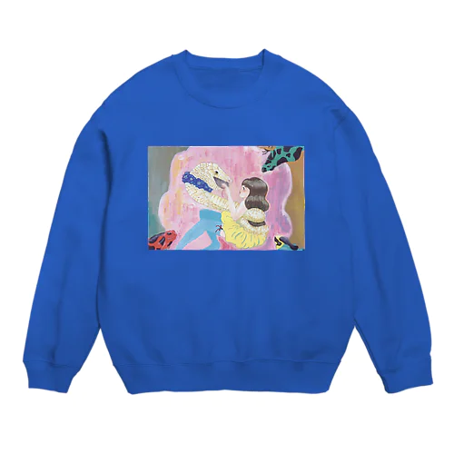 爬虫類両生類ライフ Crew Neck Sweatshirt