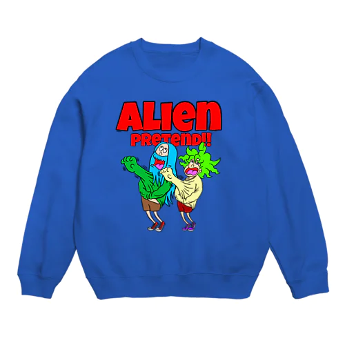 ボーボーくんとボサボサちゃんエイリアンごっこ Crew Neck Sweatshirt