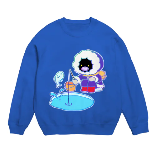 釣りに来た怪物ちゃん Crew Neck Sweatshirt