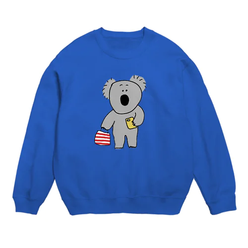 お買い物メモを見返すこあらくん Crew Neck Sweatshirt