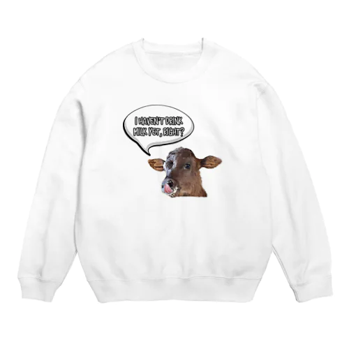 Happy cows♪ 吹き出しver Crew Neck Sweatshirt