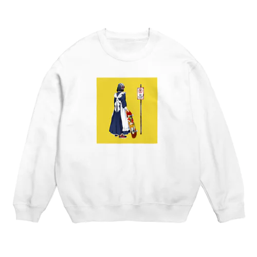 スケボー禁止 Crew Neck Sweatshirt