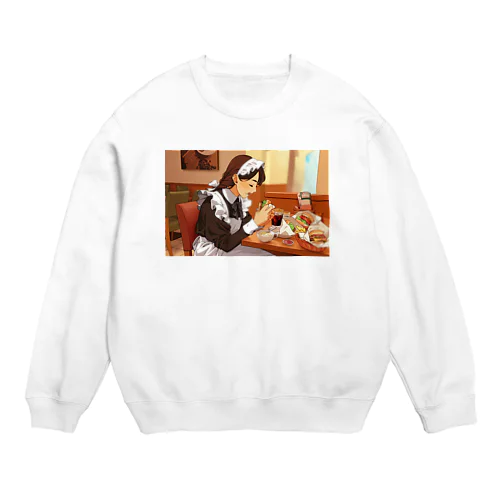 食べるメイドさん Crew Neck Sweatshirt