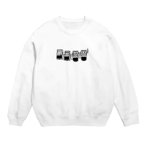 エフェクター モノクロBK Crew Neck Sweatshirt