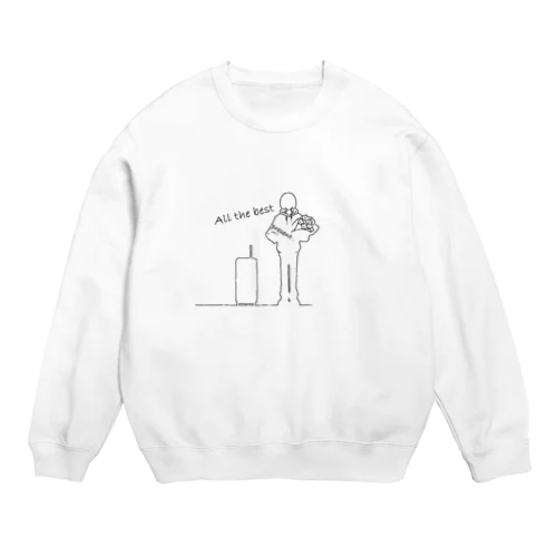 別れのロングTシャツ（ホワイト） Crew Neck Sweatshirt