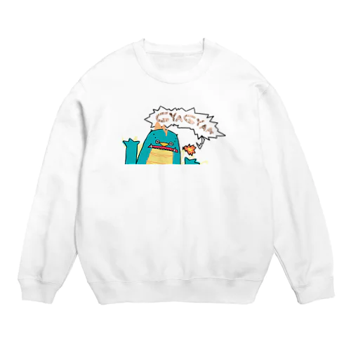 怪獣ぎゃぎゃー Crew Neck Sweatshirt