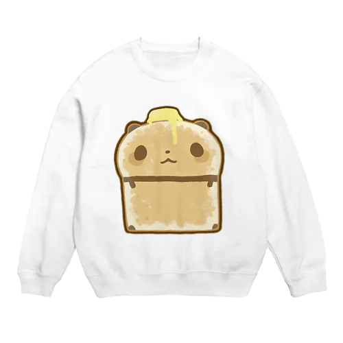 こんがりパンダパン【バターのせ】 Crew Neck Sweatshirt