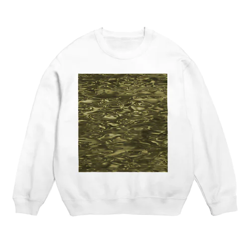 water surface 002 fake gold Crew Neck Sweatshirt