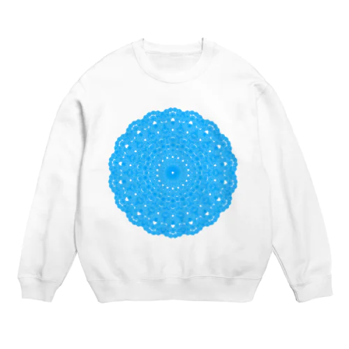 雪の華④アクアブルー Crew Neck Sweatshirt