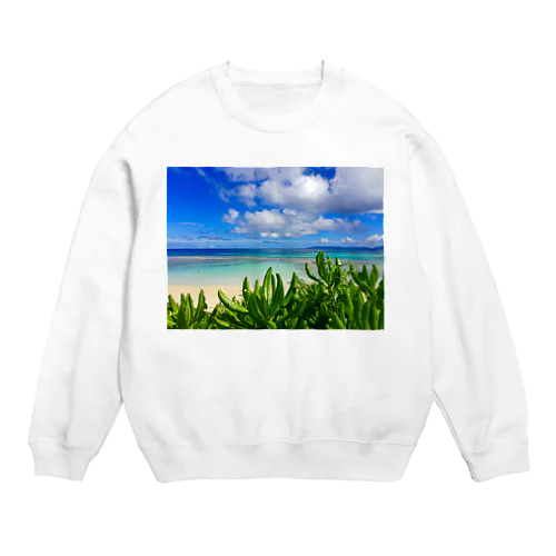 Healing of blue Crew Neck Sweatshirt