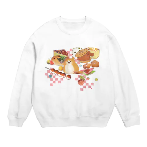 もふもふ和菓子ちゃん Crew Neck Sweatshirt