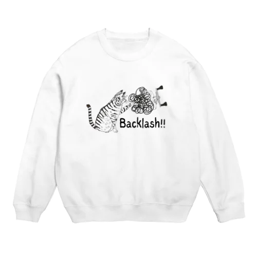 Backlash!! ネコ Crew Neck Sweatshirt