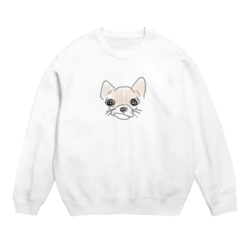 口の寝ぐせチワワ Crew Neck Sweatshirt