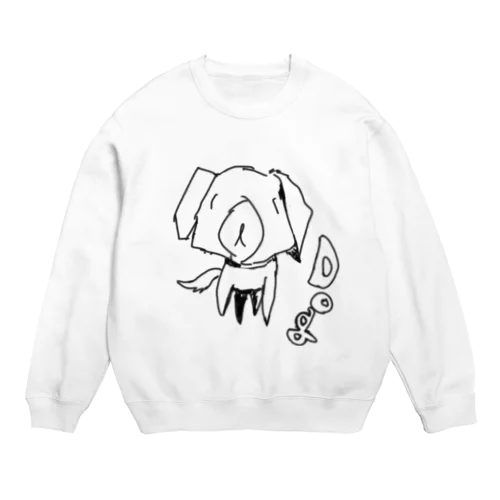 ユル飛び出し犬さん Crew Neck Sweatshirt