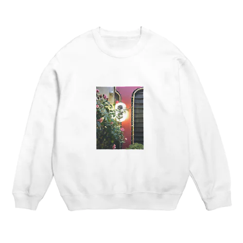 薔薇とラーメン（点灯） Crew Neck Sweatshirt