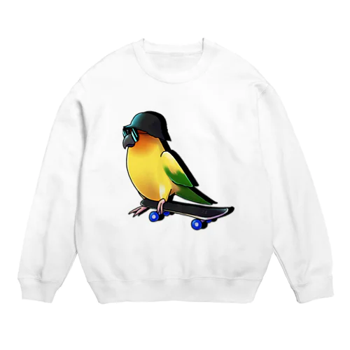 スケーターコガネメキシコインコ Crew Neck Sweatshirt