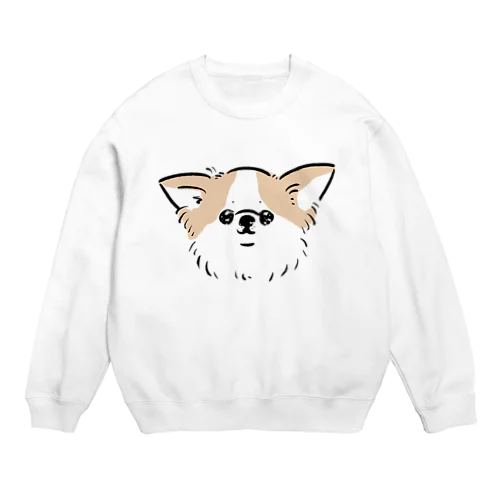 チワワ　フェイス　クリーミィ【せいこせんせい】 Crew Neck Sweatshirt