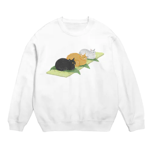 和菓子さんねこ Crew Neck Sweatshirt