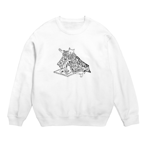 逆上するおこまちゃん Crew Neck Sweatshirt