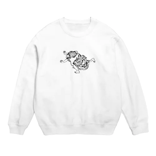 逃げ惑うとら Crew Neck Sweatshirt