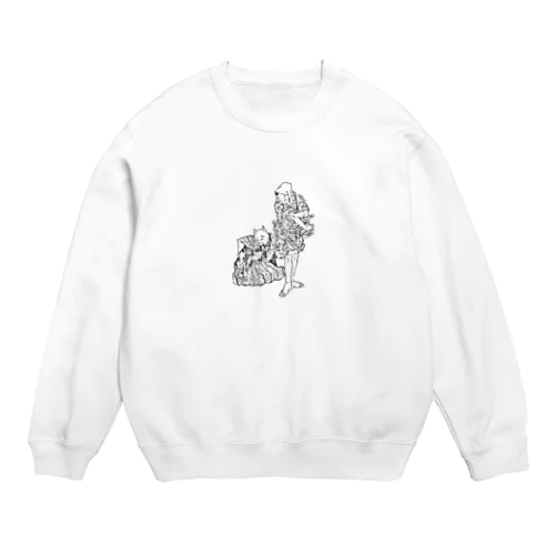 大見得を切るふく Crew Neck Sweatshirt