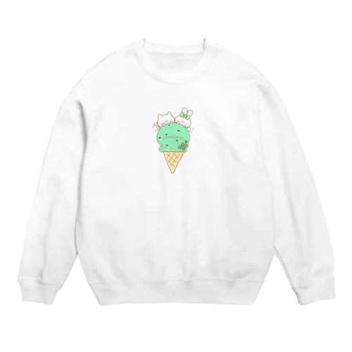 チョコミントアイス Crew Neck Sweatshirt