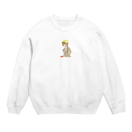 眠たいにゃ Crew Neck Sweatshirt