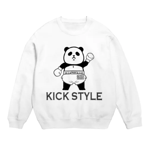 パンダプロレス　キックボクシング Crew Neck Sweatshirt