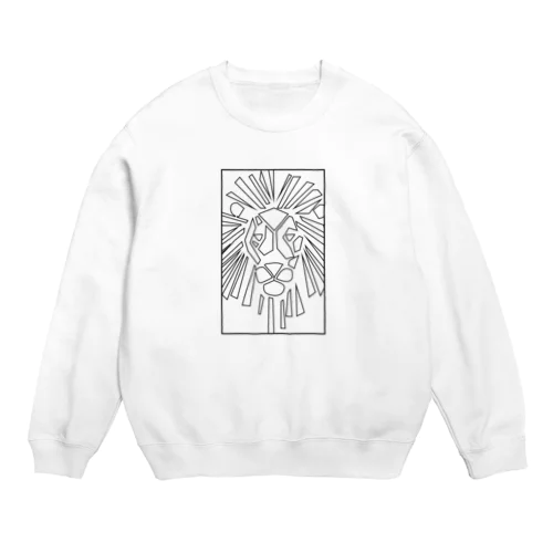 ライオンの線画マーク Crew Neck Sweatshirt