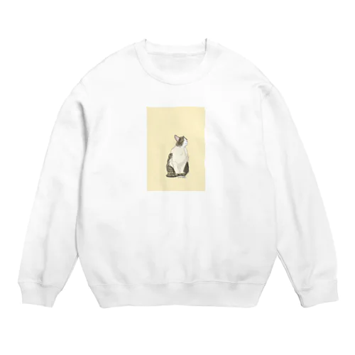 いつもの猫さん Crew Neck Sweatshirt