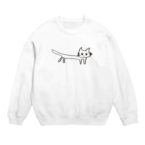 【うにょーん】可愛いねこ Crew Neck Sweatshirt