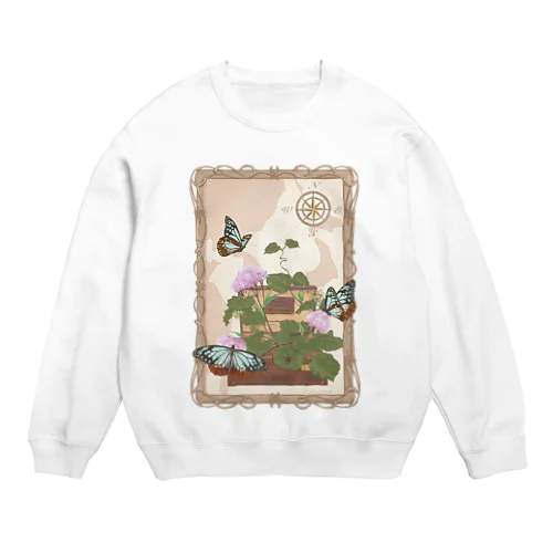 Traveling butterfly Crew Neck Sweatshirt