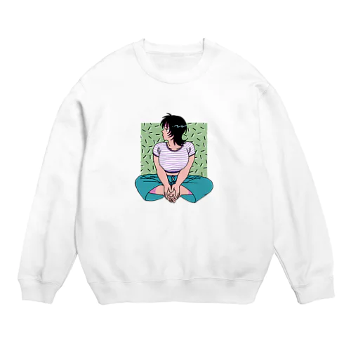 レトロでプラスサイズな女の子その1 Crew Neck Sweatshirt