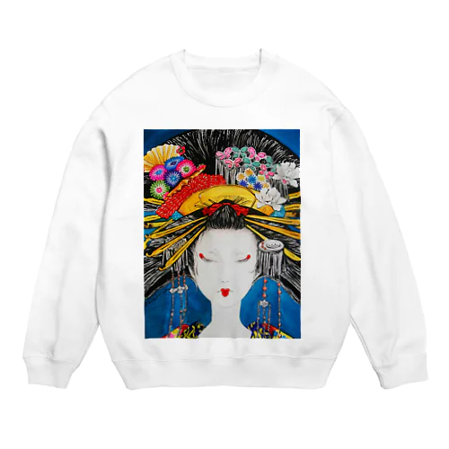 時実月夜様作「簪」 Crew Neck Sweatshirt