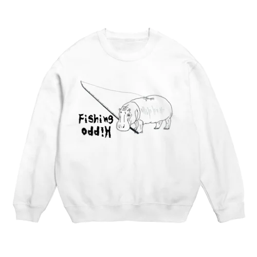 Fishing Hippo　釣りバカ Crew Neck Sweatshirt