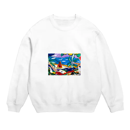 真夏のバカンス Crew Neck Sweatshirt