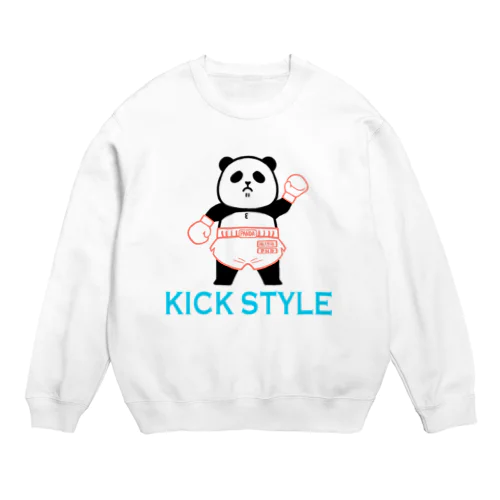 パンダプロレス キックボクシング Crew Neck Sweatshirt