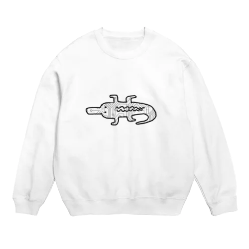 メカメカワニくん Crew Neck Sweatshirt