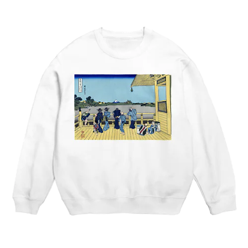 葛飾北斎_冨嶽三十六景　五百らかん寺さゞゐどう Crew Neck Sweatshirt