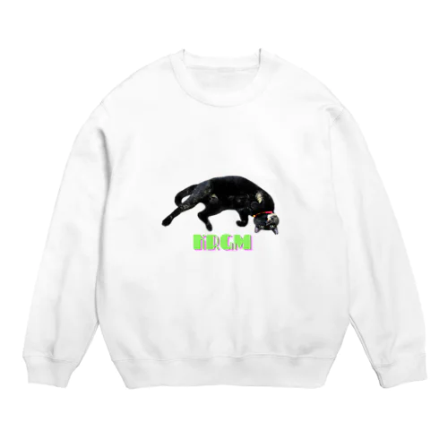 なでてくれ～くろごまちゃん Crew Neck Sweatshirt