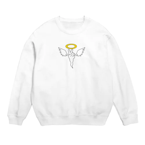 召されチョキ　ワンポイント Crew Neck Sweatshirt