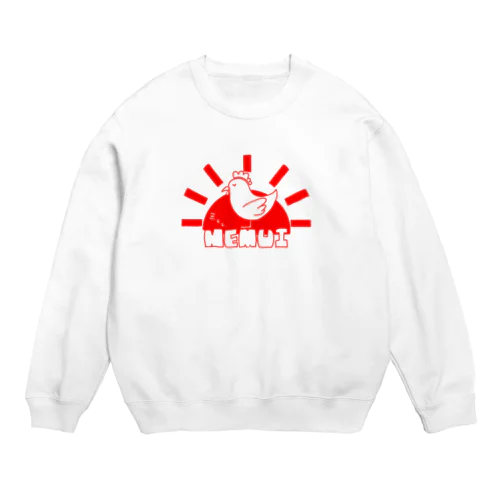 眠すぎにわとり Crew Neck Sweatshirt