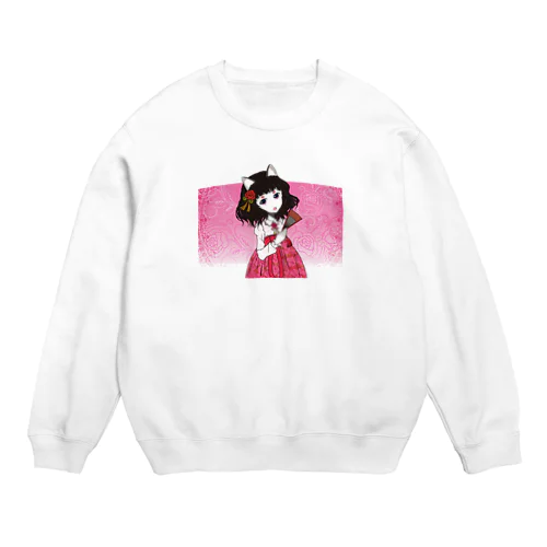 Rose-design（扇子閉じVer.） Crew Neck Sweatshirt